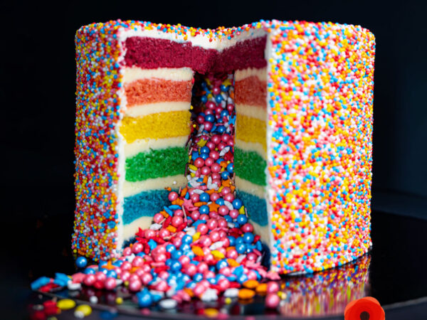 Rainbow Explosion Cake