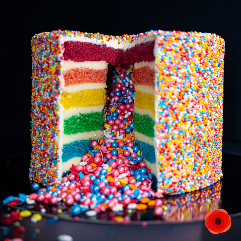 Rainbow Explosion Cake